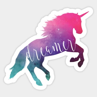 Space Dreamer Unicorn Sticker